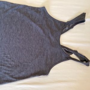 Grey tank top open back design